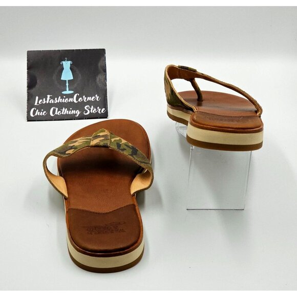 WARFIELD & GRAND Men's Camouflage Leather Casual Flip-Flops Sandals Sz 9 2297 - Picture 3 of 13